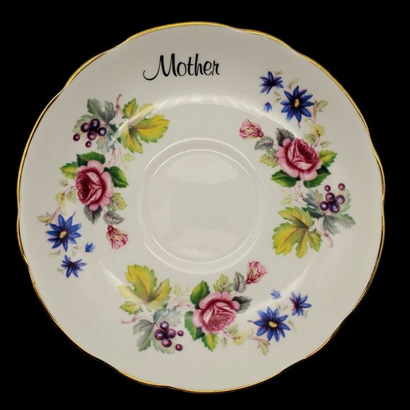 Heritage Regency English Teacup Coffee Cup Saucer Mother Floral Bone China - Picture 3 of 12